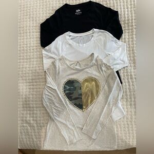 Lot of 3, all size large Justice long sleeve T shirts